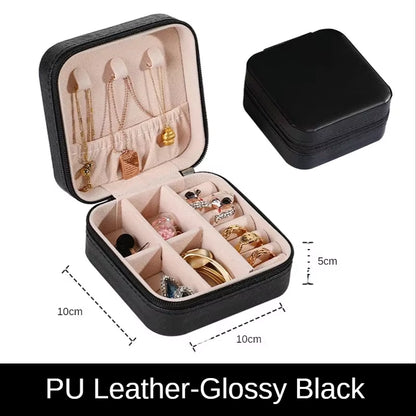 Jewelry Organizer Display Travel Jewelry Case Boxes Portable Jewelry Box Leather Storage Joyeros Organizador De Joyas