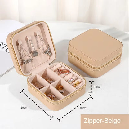 Jewelry Organizer Display Travel Jewelry Case Boxes Portable Jewelry Box Leather Storage Joyeros Organizador De Joyas
