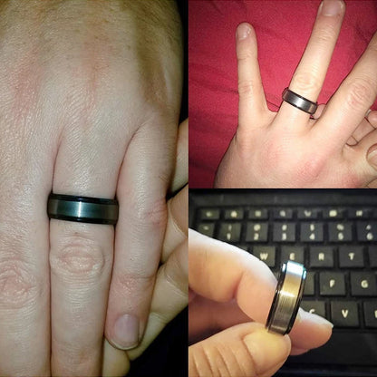 Tungsten Carbide Men Wedding Rings 8Mm Rose Gold/Blue/Black with Silver Brushed Color Joyas Para Hombre Bague Phalange
