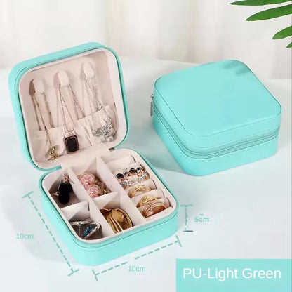 Jewelry Organizer Display Travel Jewelry Case Boxes Portable Jewelry Box Leather Storage Joyeros Organizador De Joyas
